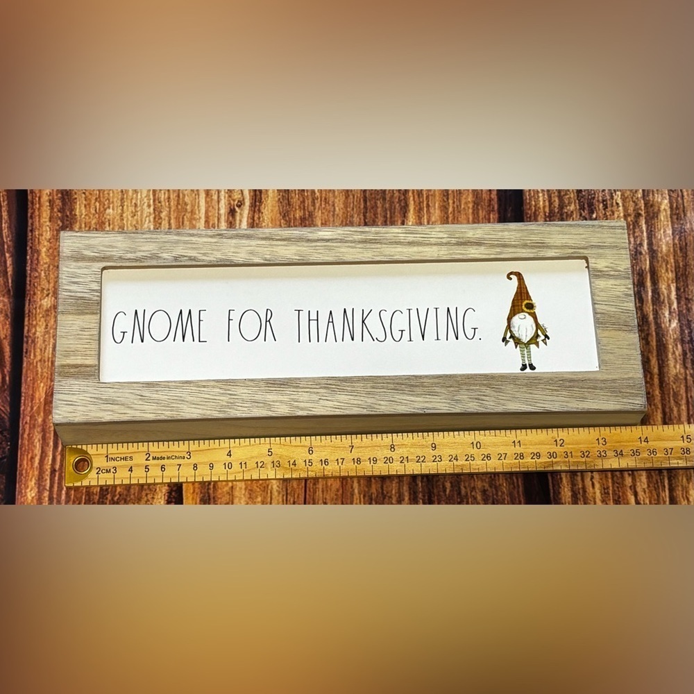 Rae Dunn Gnome For Thanksgiving Sign
